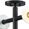 Designers Fountain Fina 16 in. 4-Light Matte Black Modern Semi Flush Mount with Natural Marble Accents for Bedrooms D325C-SF-MB - alternate 4